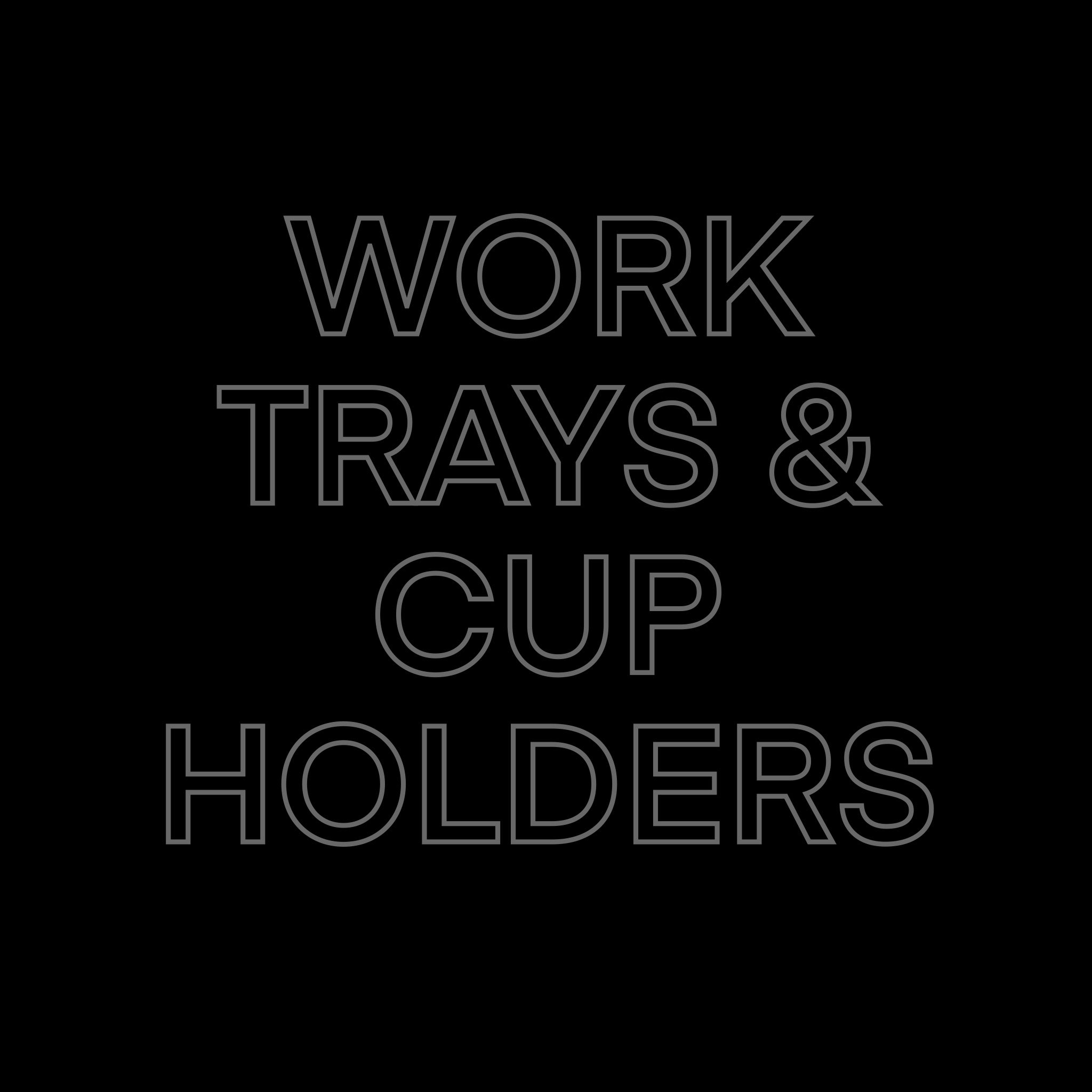 Work trays and cup holders - Rotaryworksmachines